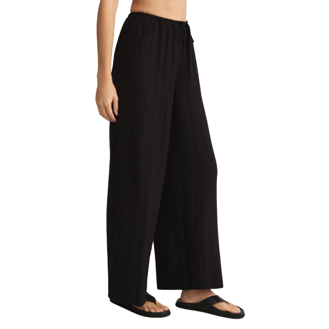 Soleil Textured Pant in Black