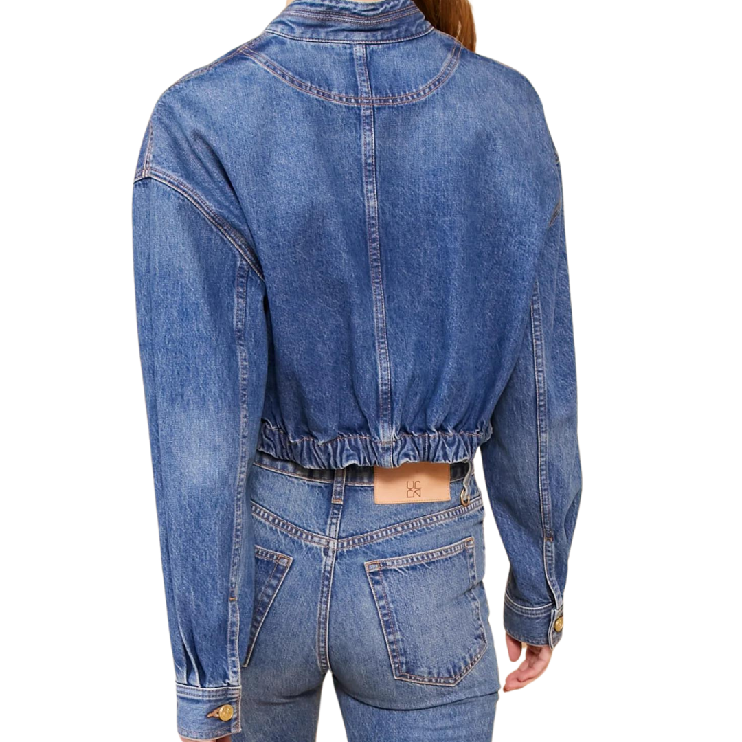 The Alessa Jacket in Danube Medium Indigo Wash