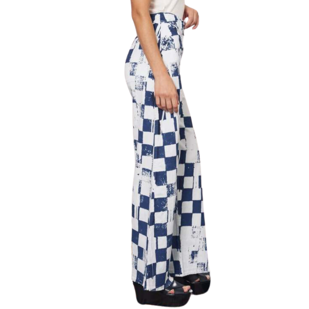 Tripoli Pant in Ice Blue & Midnight