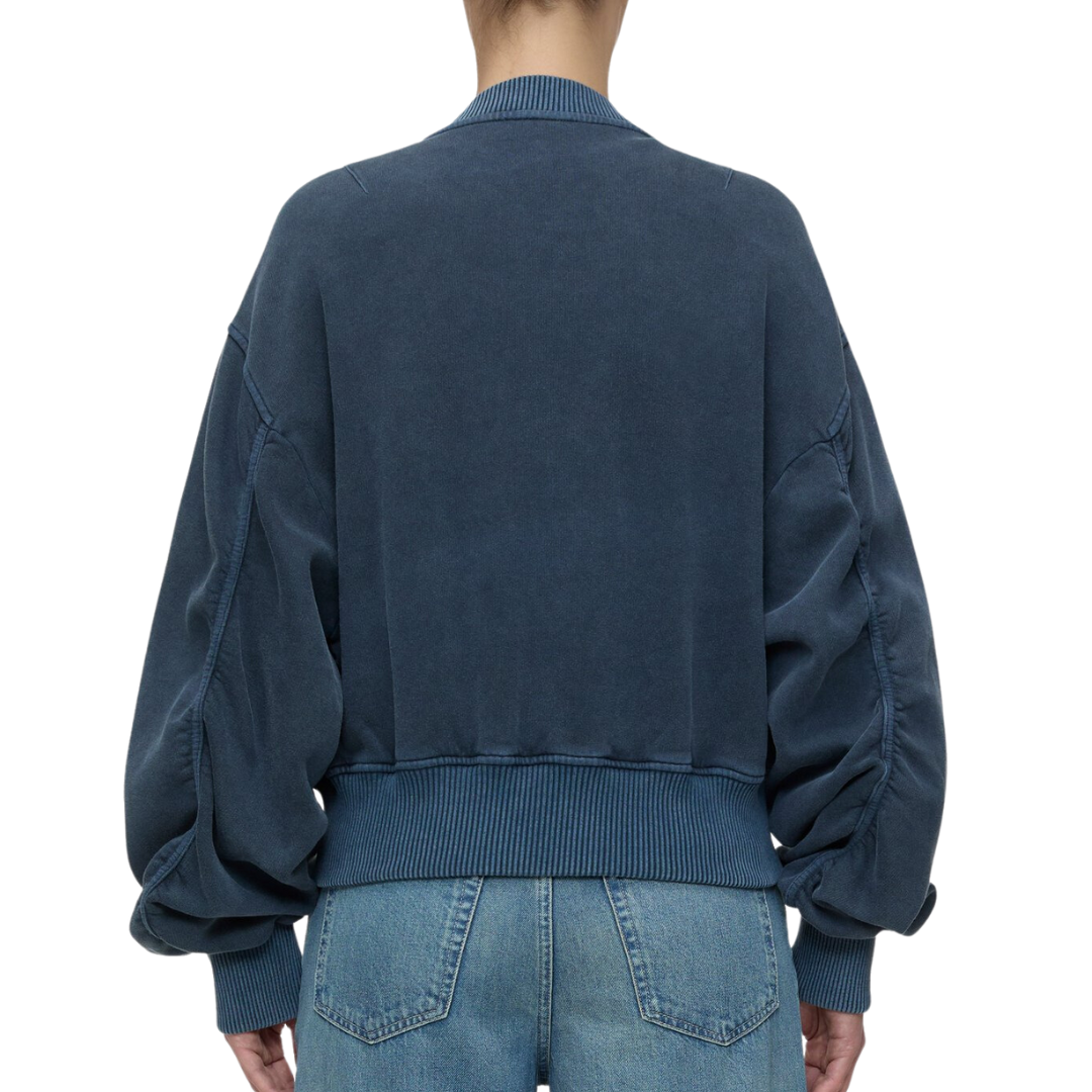 Bomber Jacket in Smokey Blue