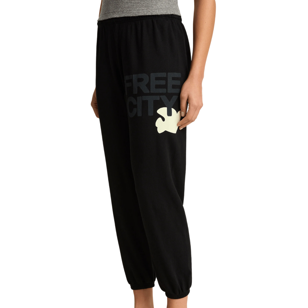 Freecitylarge Sweatpant in Blackspace Cream