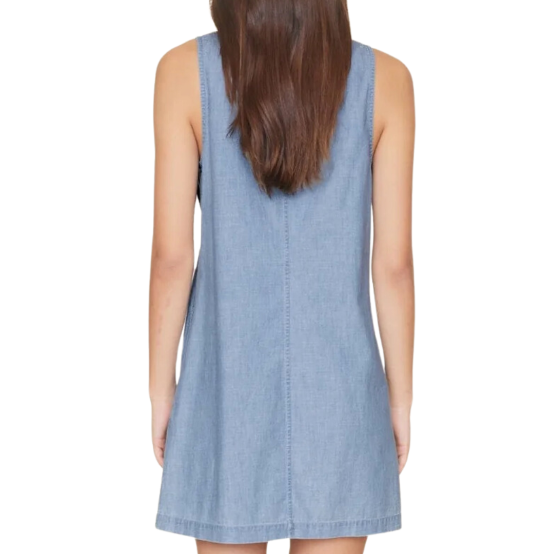 Conrad Dress in Dusty Blue