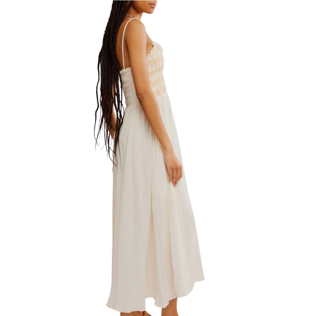 Sweet Nothings Midi Dress in Marshmallow