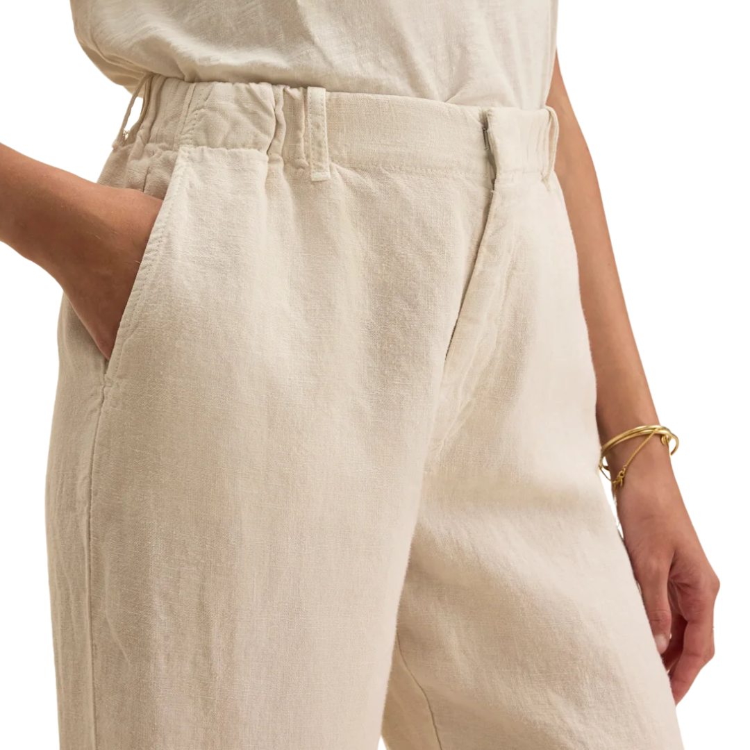 Taylor Heavy Linen Pant in Bisque