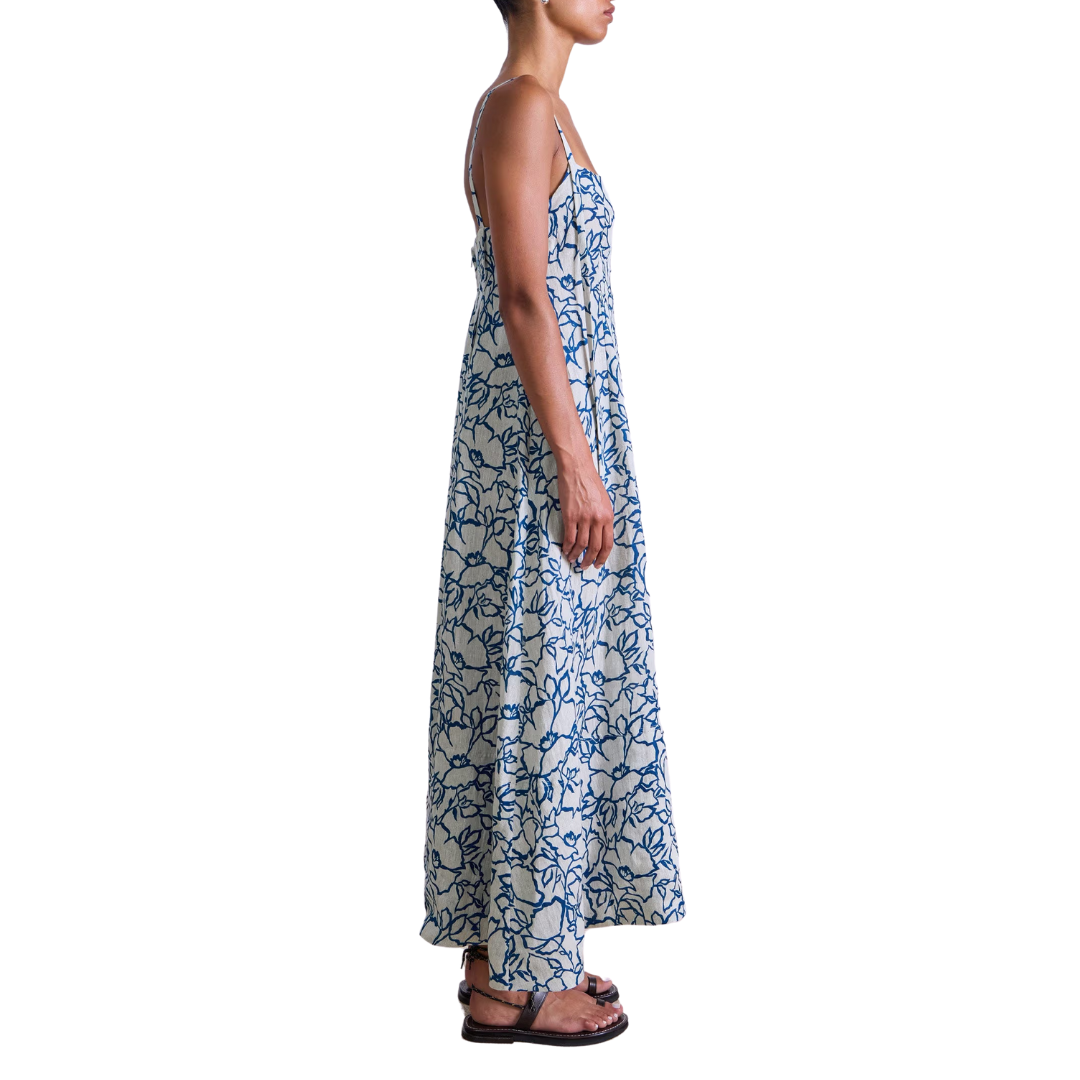 Viviana Tank Maxi in Lace Floral Flax