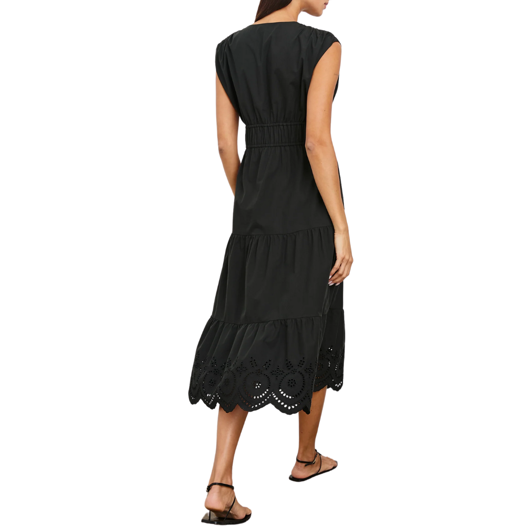 Lucia Dress in Black Eyelet