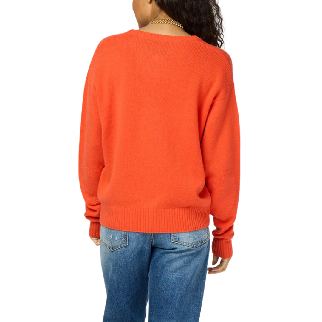 Frenchy Cashmere Sweater in Aperol Orange