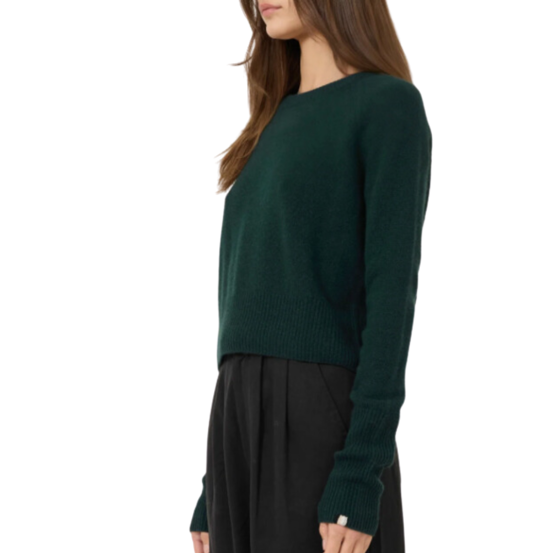 Blakely Cashmere Pullover in Everglade