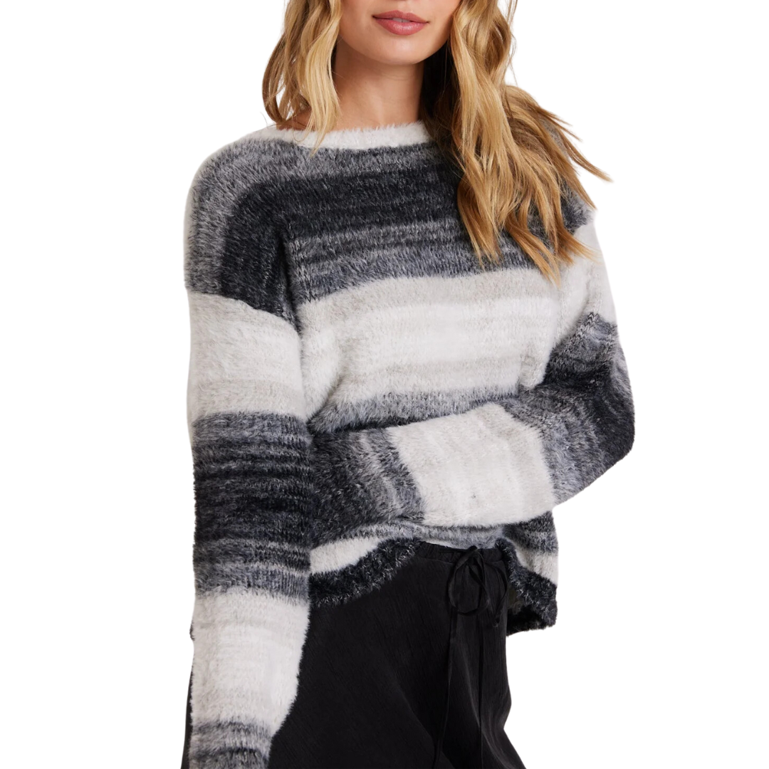 Slouchy Sweater in Warm Grey Ombre