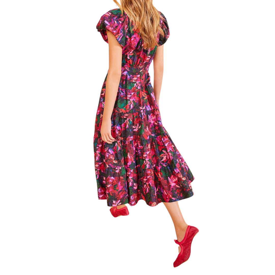 Ottilie Dress in Hibiscus