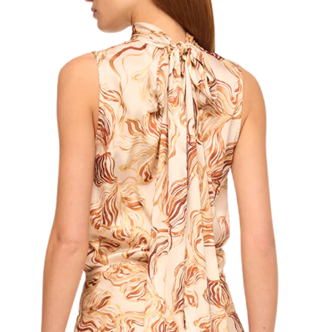 Luka Top in Golden Straw Satin