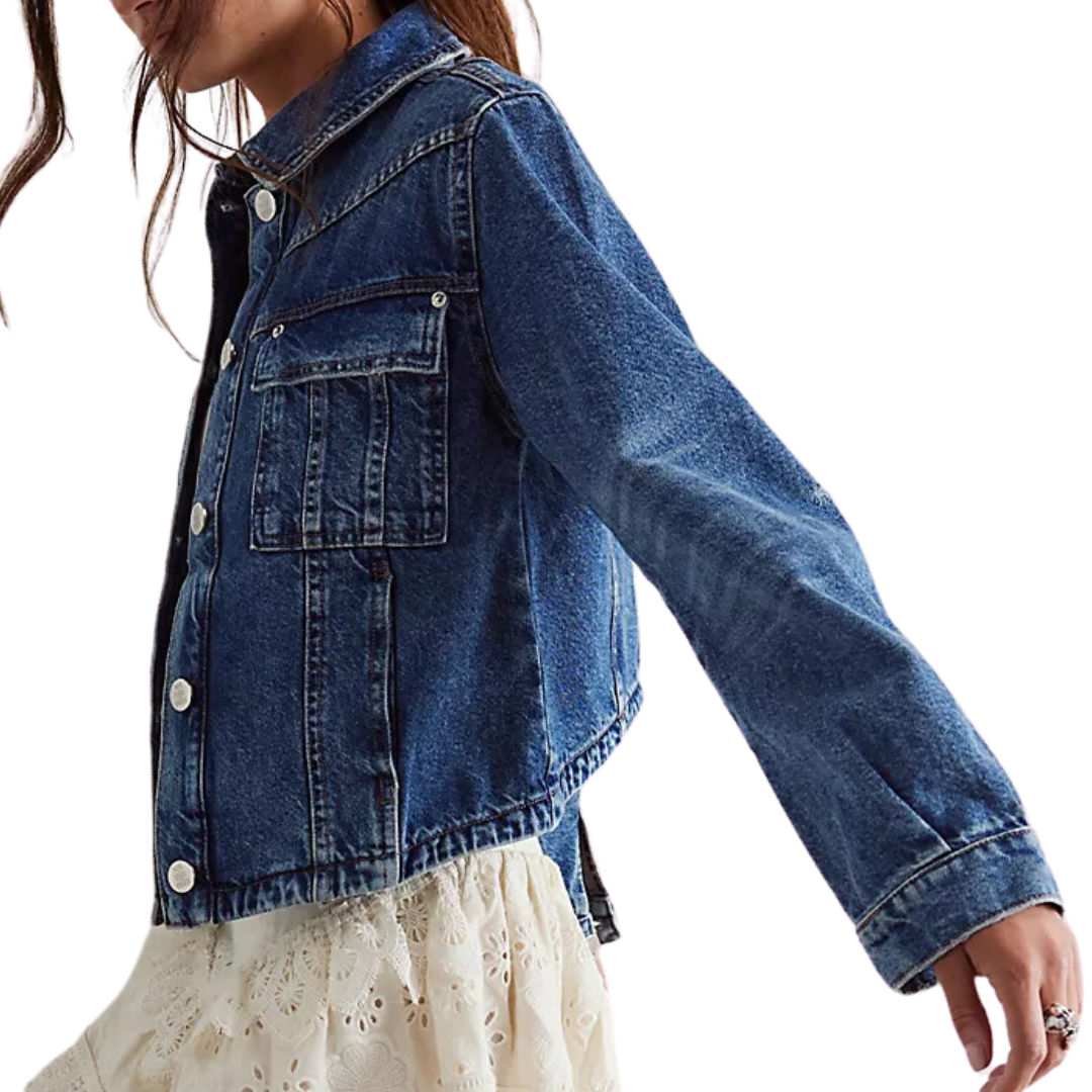 We The Free Jade Denim Jacket in High Dive
