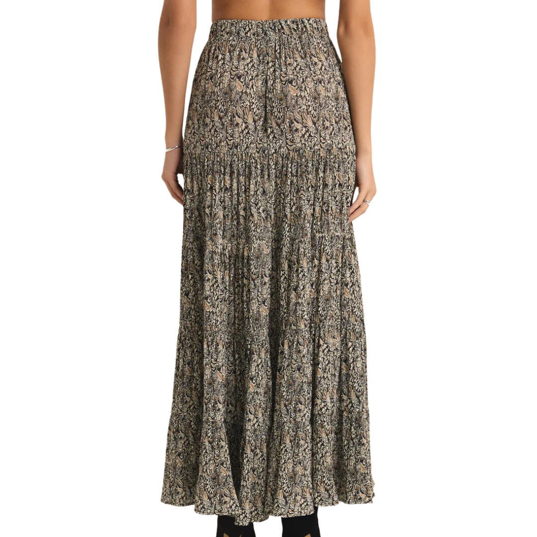 Zendaya Reva Block Skirt in Black