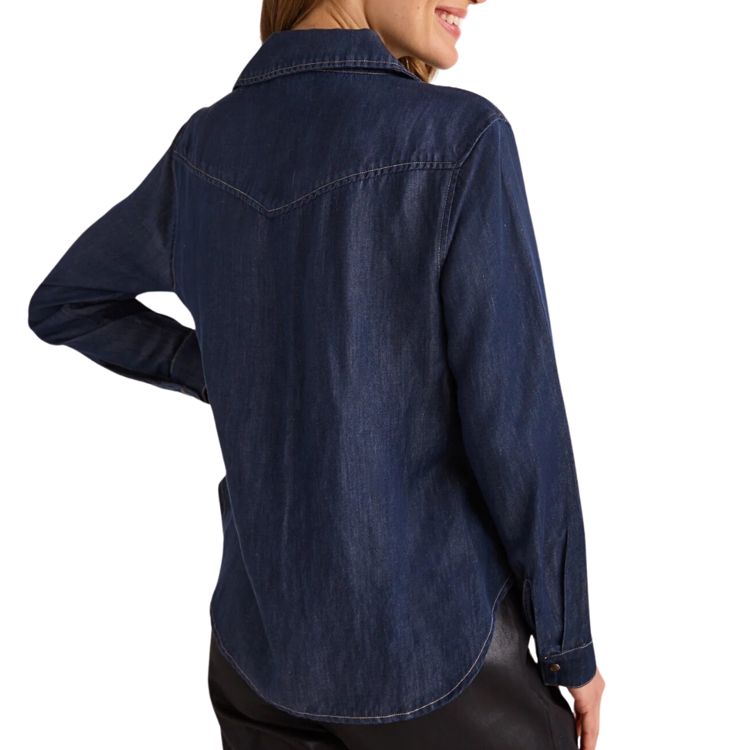 Western Shirt in Dark Denim