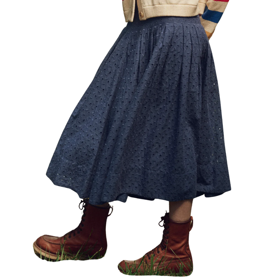 The Rhythm Skirt in Riverside Blue