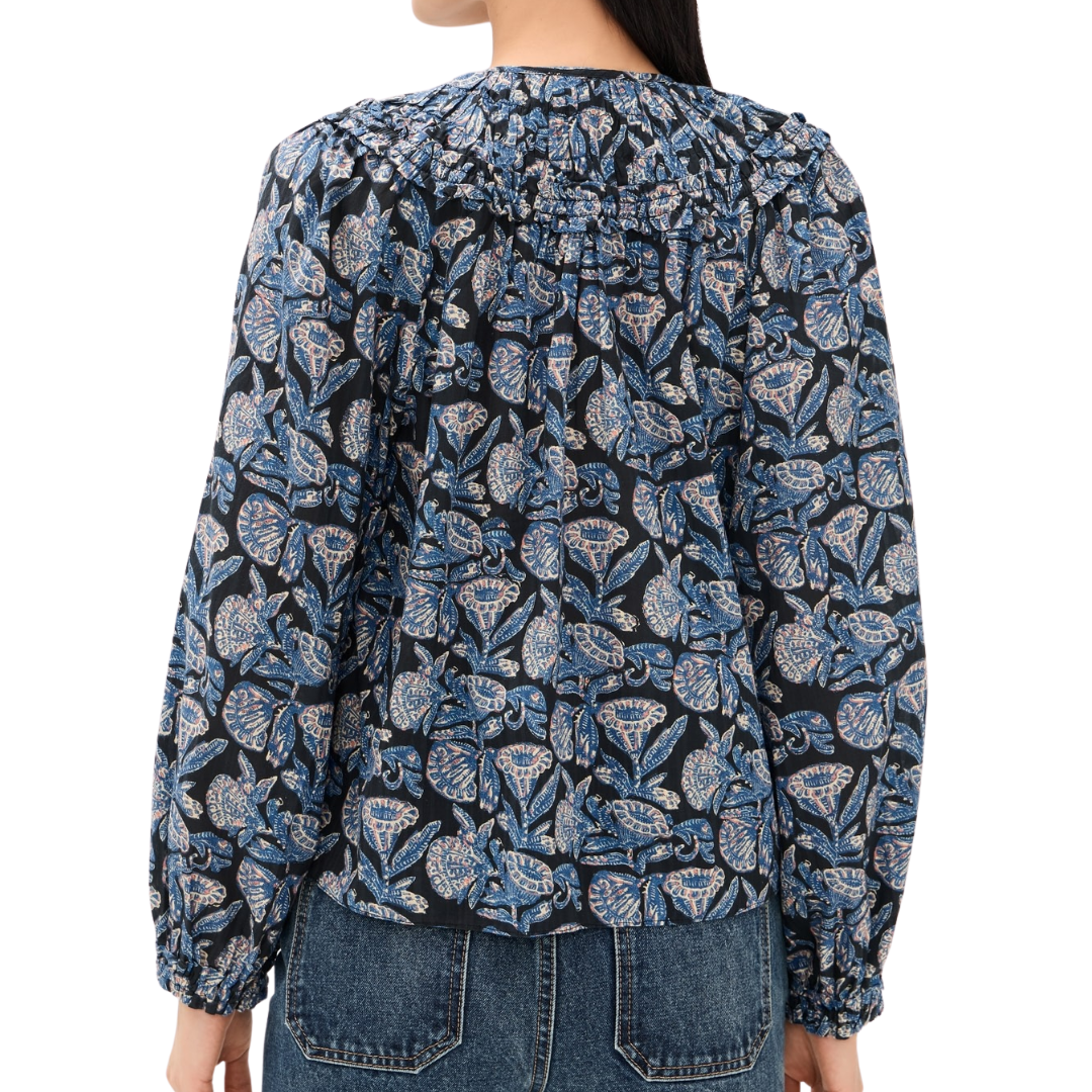 Florelle Cotton Blouse in Zinnia