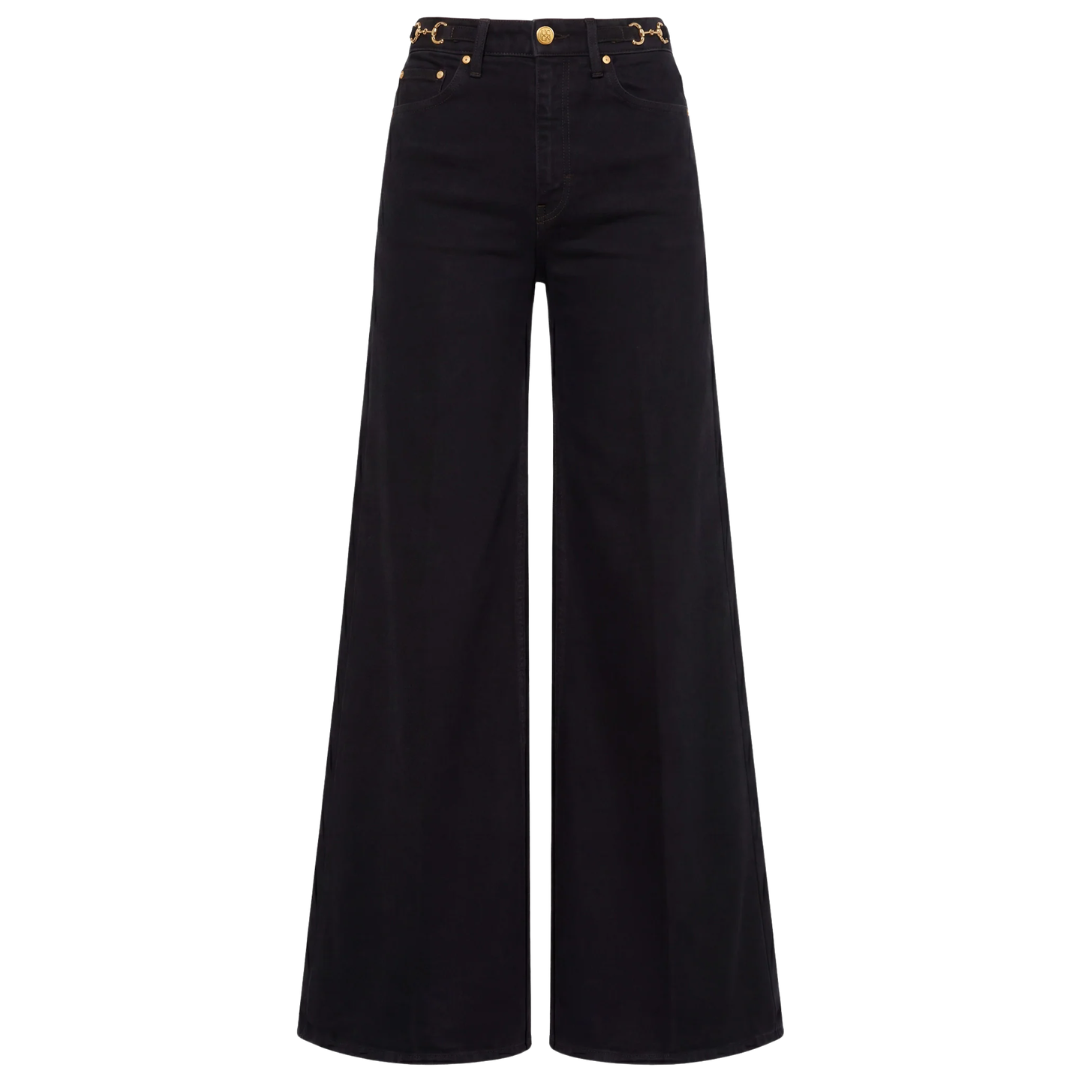 Stretch Valory Flare Jean in Noir