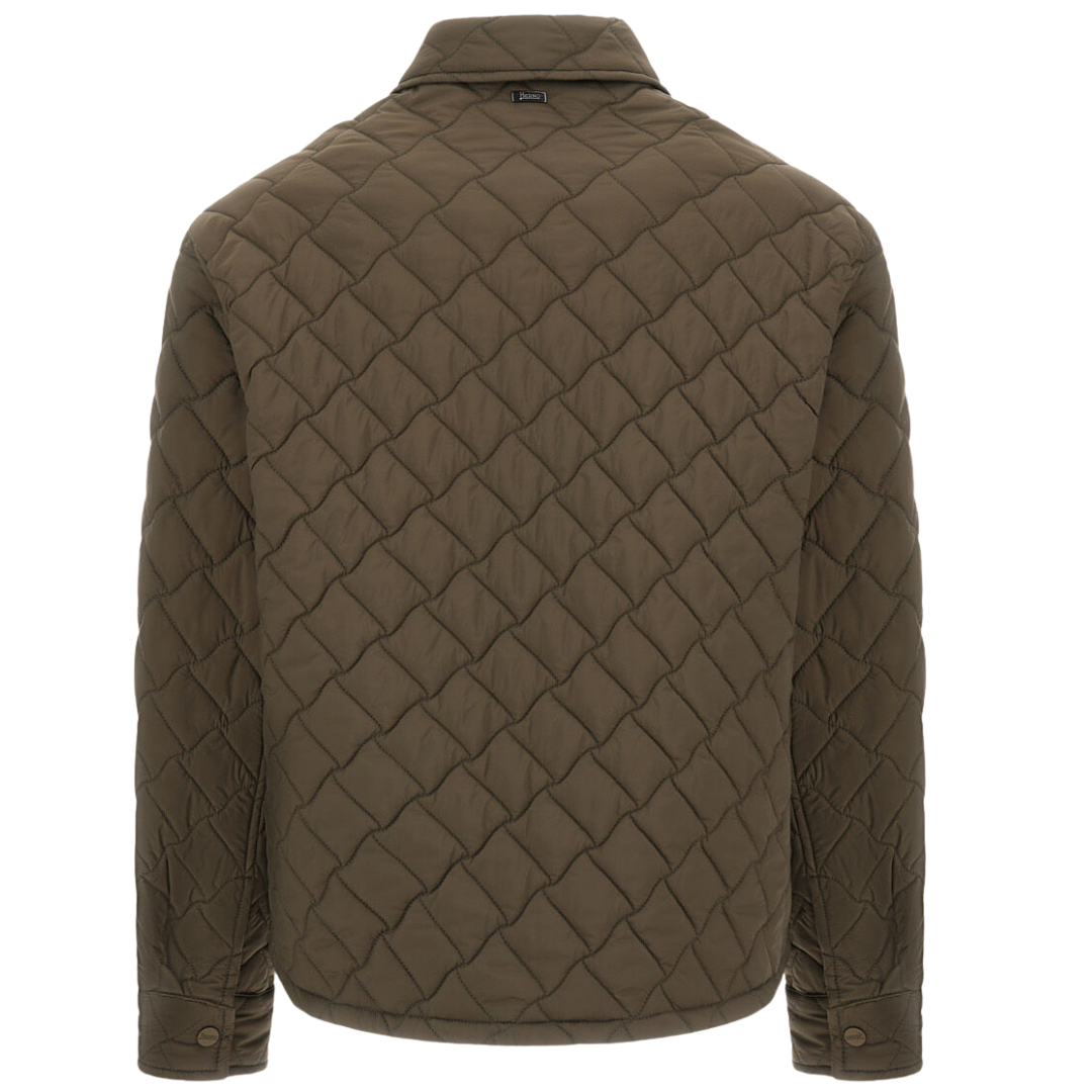 Ecoage Shacket in Green/Beige