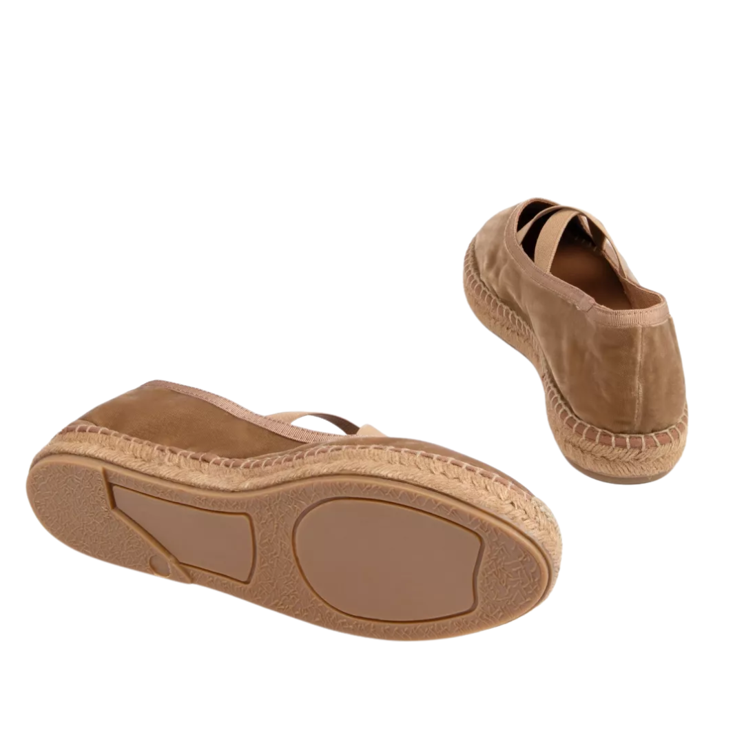 Chico Velvet Espadrille in Honey