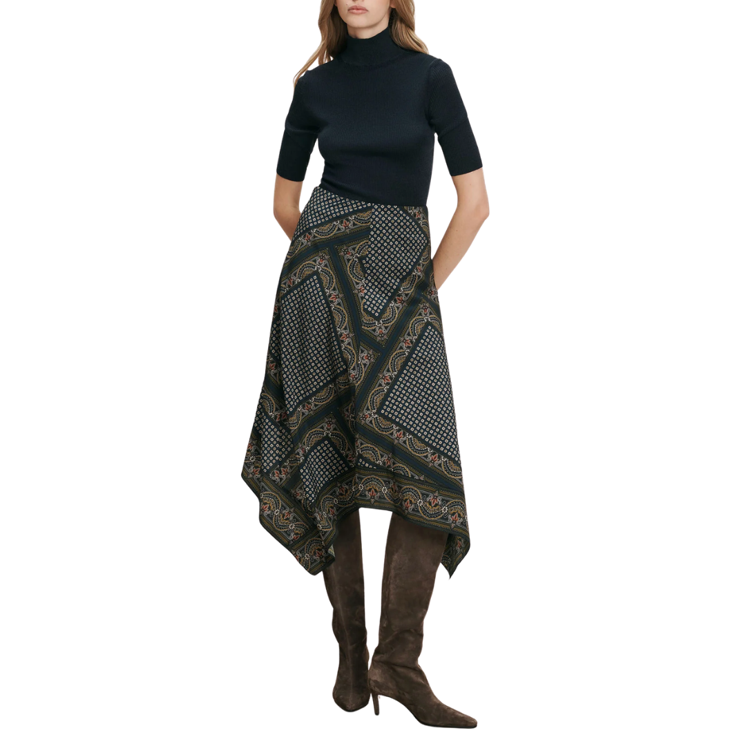 Hartley Skirt in Heritage Navy Multi