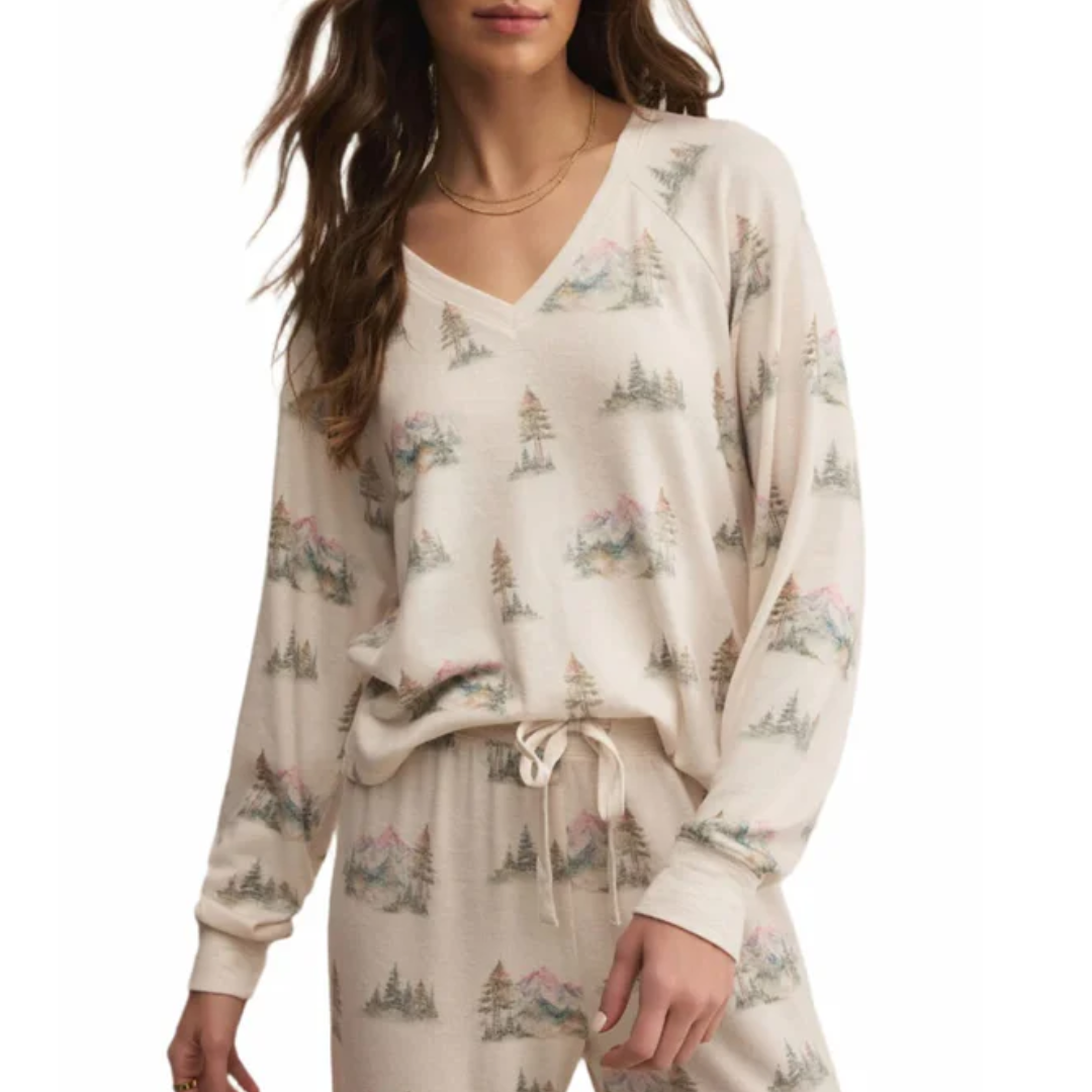 Maggie Camp Long Sleeve Top in Crystal