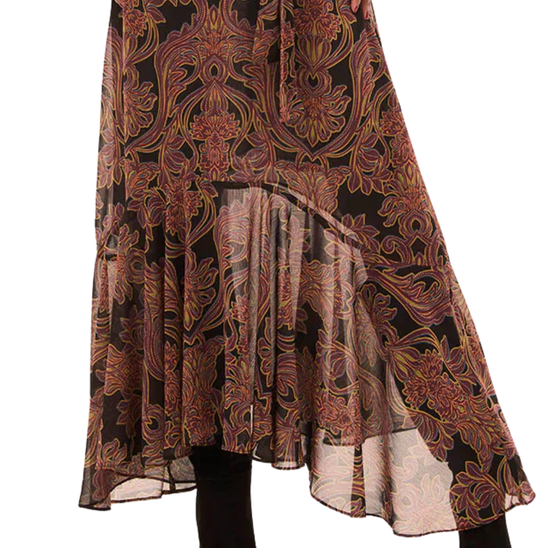Jill Dress in Studded Flora Chiffon