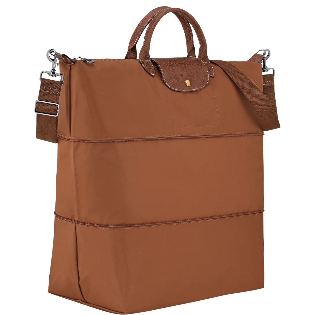 Le Pliage Original Expandable Travel Bag in Cognac