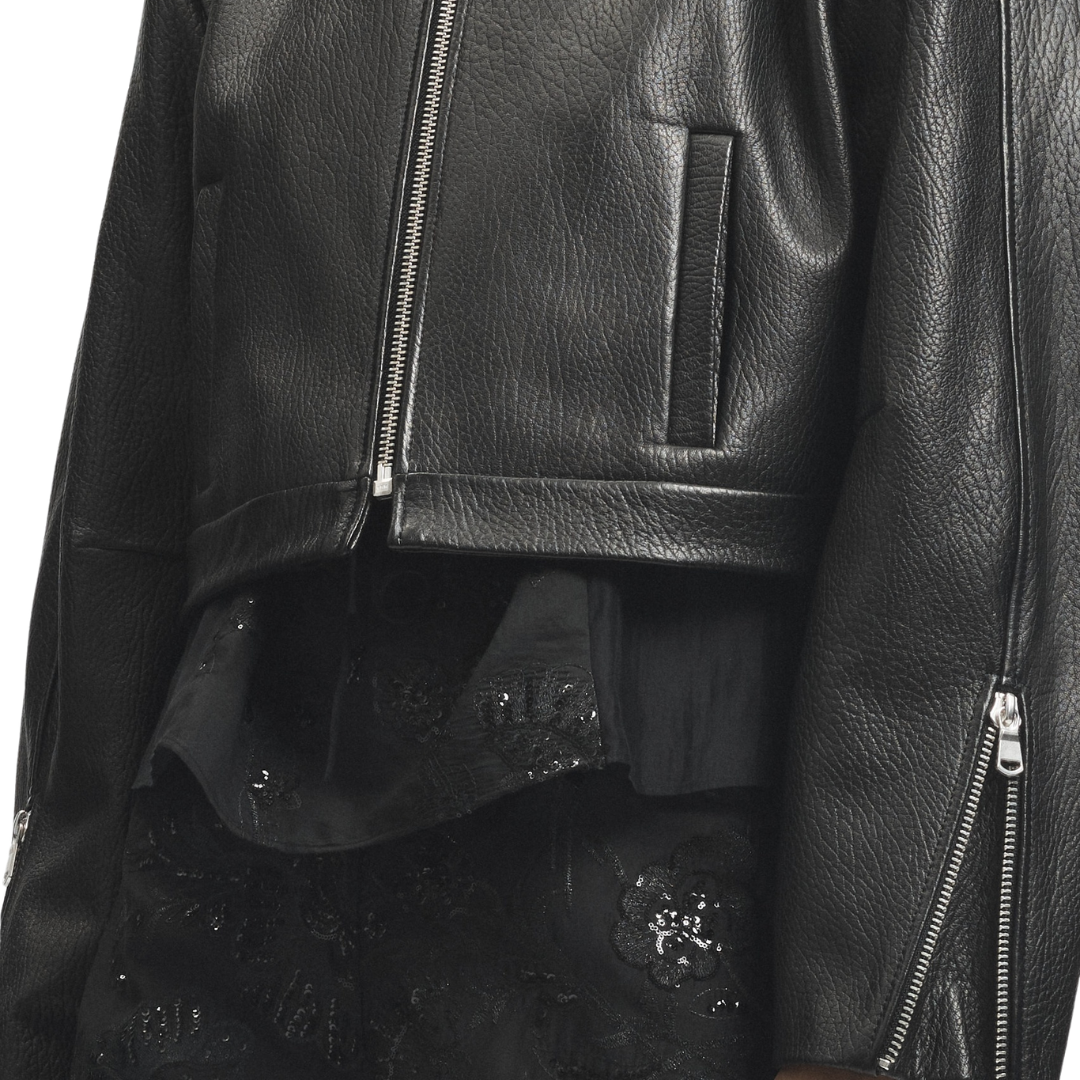 Nicholas Leather Jacket in Black