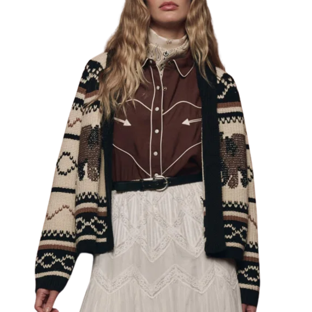 The Bear Lodge Cardigan in Black