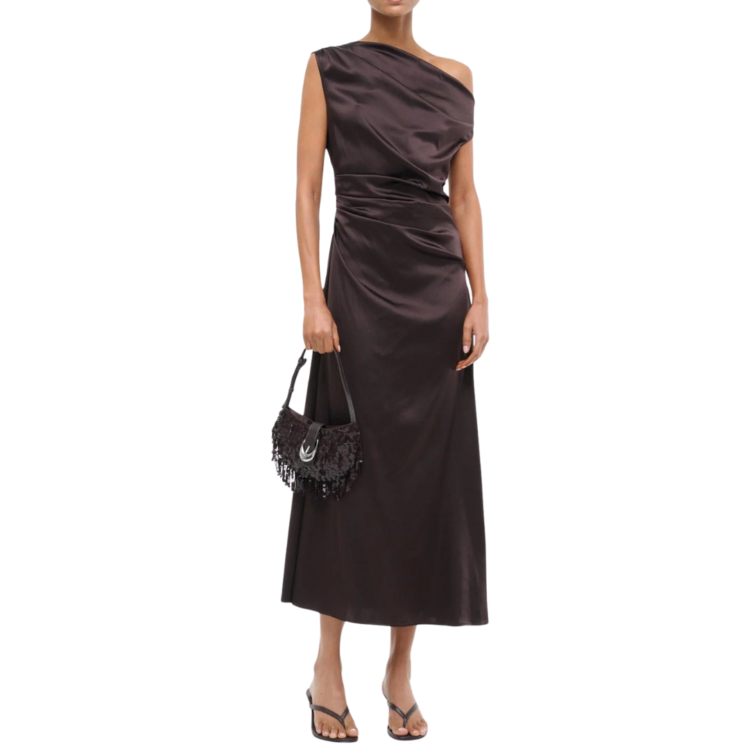 Phare Silk Dress in Earth
