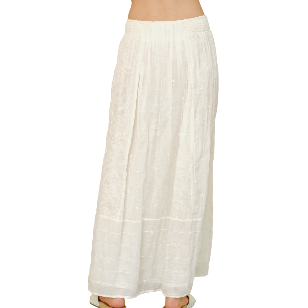 Dacy Maxi Skirt in Ecru