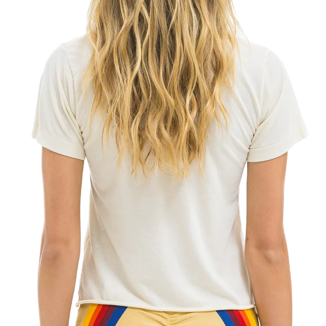 Sunset Patch Tee in Vintage White