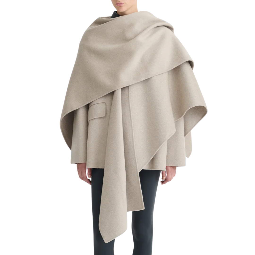 Kamin Double Wool Scarf in Stone