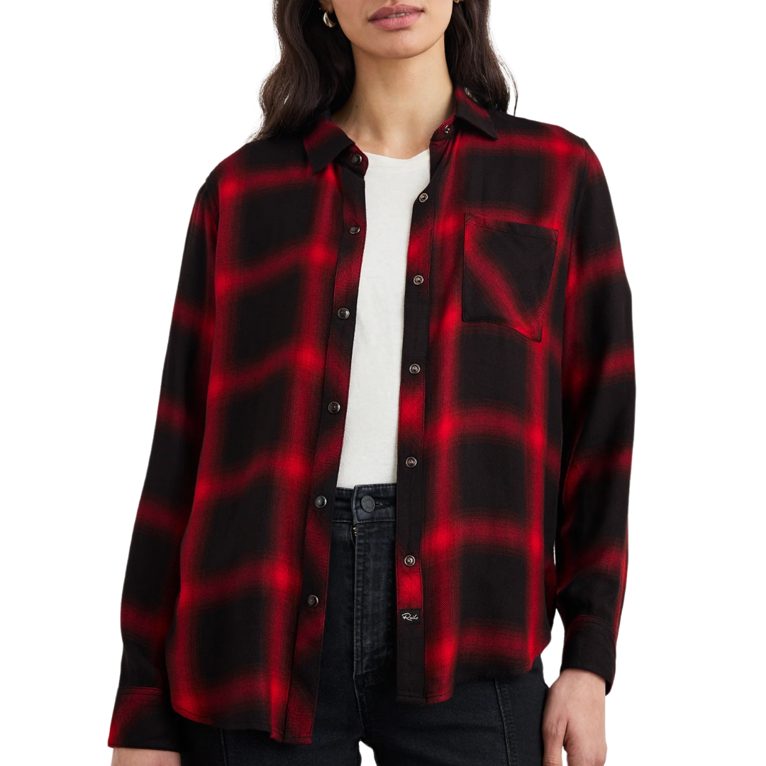 Hunter Shirt in Diffused Cardinal Black