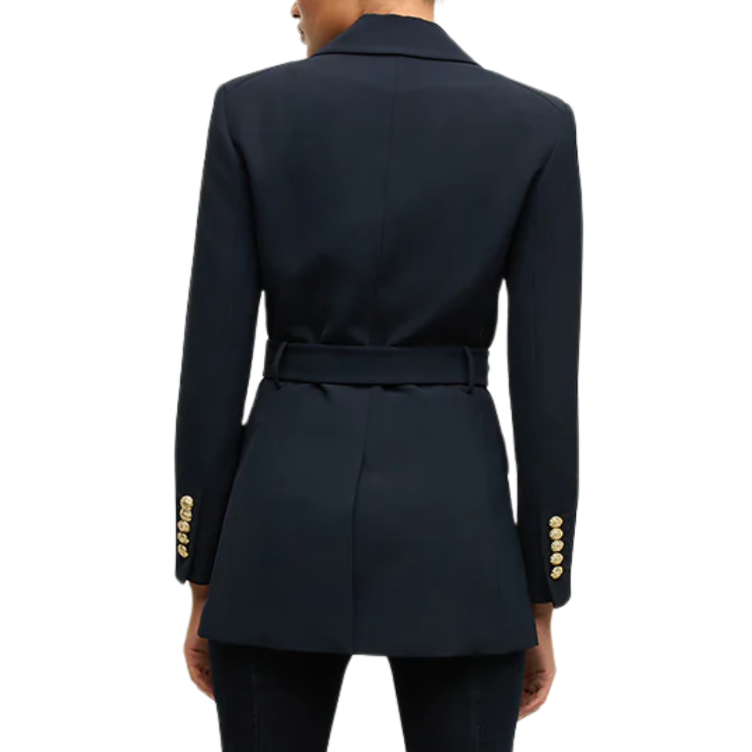 Ryanne Belted Dickey Jacket in Navy
