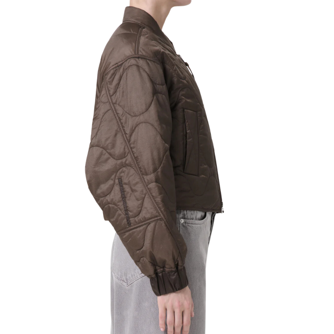 Iona Quilted Jacket in Taupe