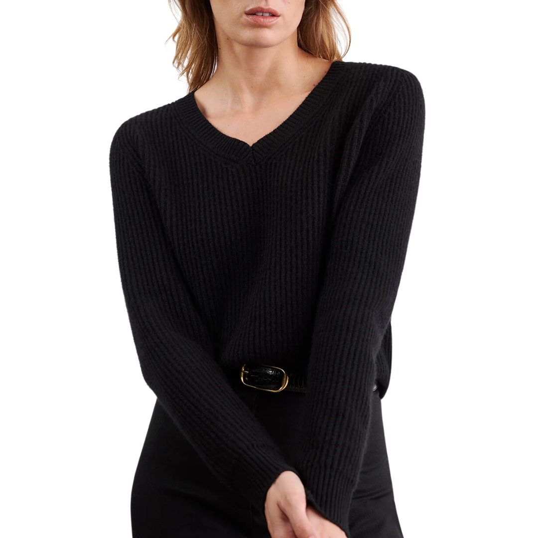 Korina Cashmere Sweater in Black