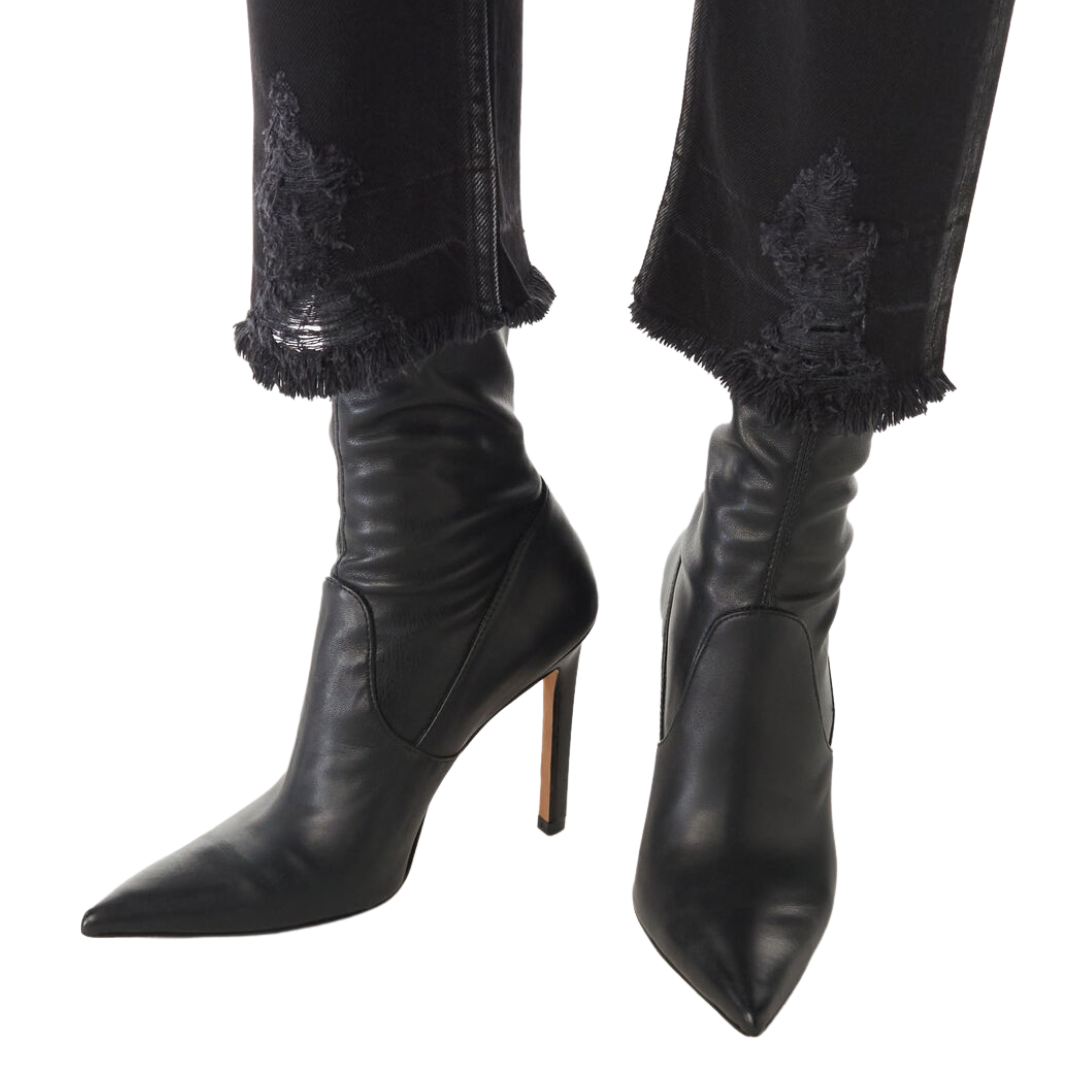 Asper Leather Ankle Boots in Black