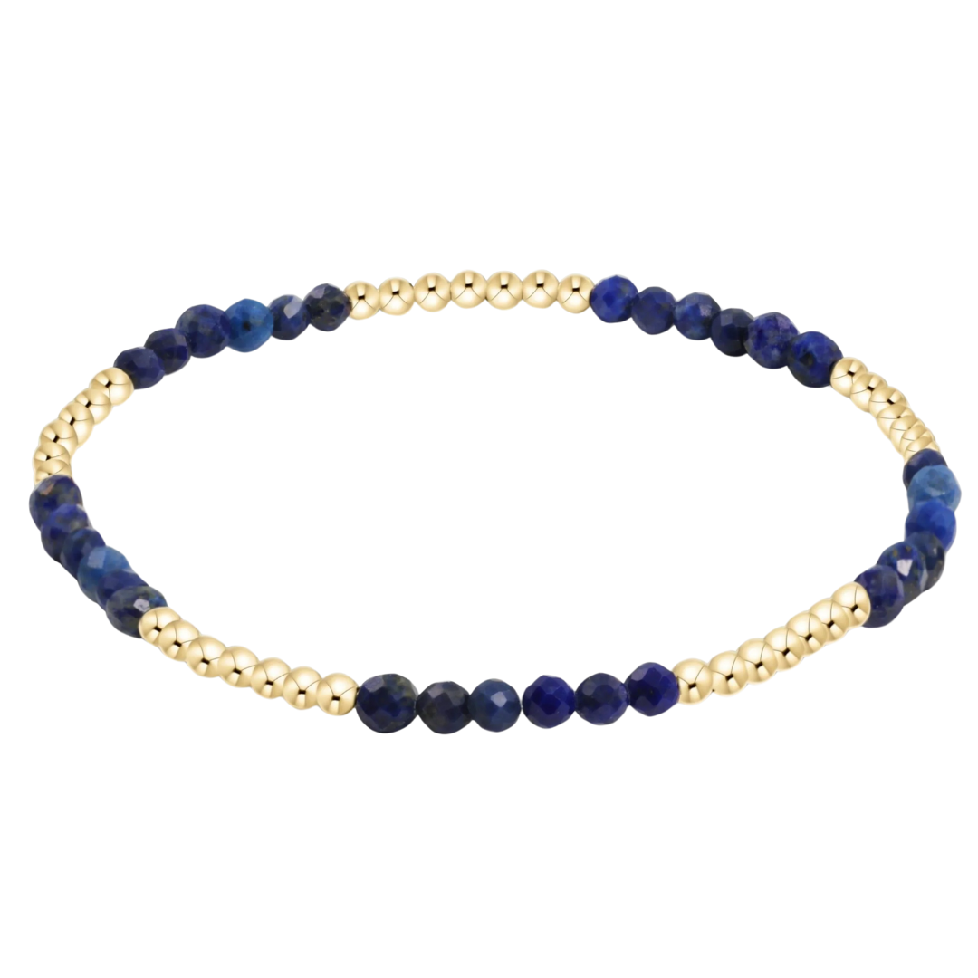 Blissful Pattern 2.5mm Bead Bracelet in Lapis