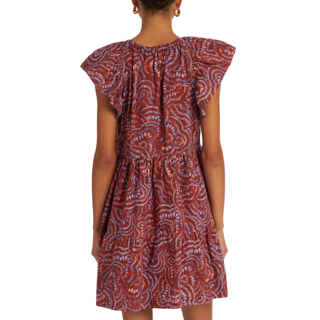 Kara Dress in Cranberry Burst