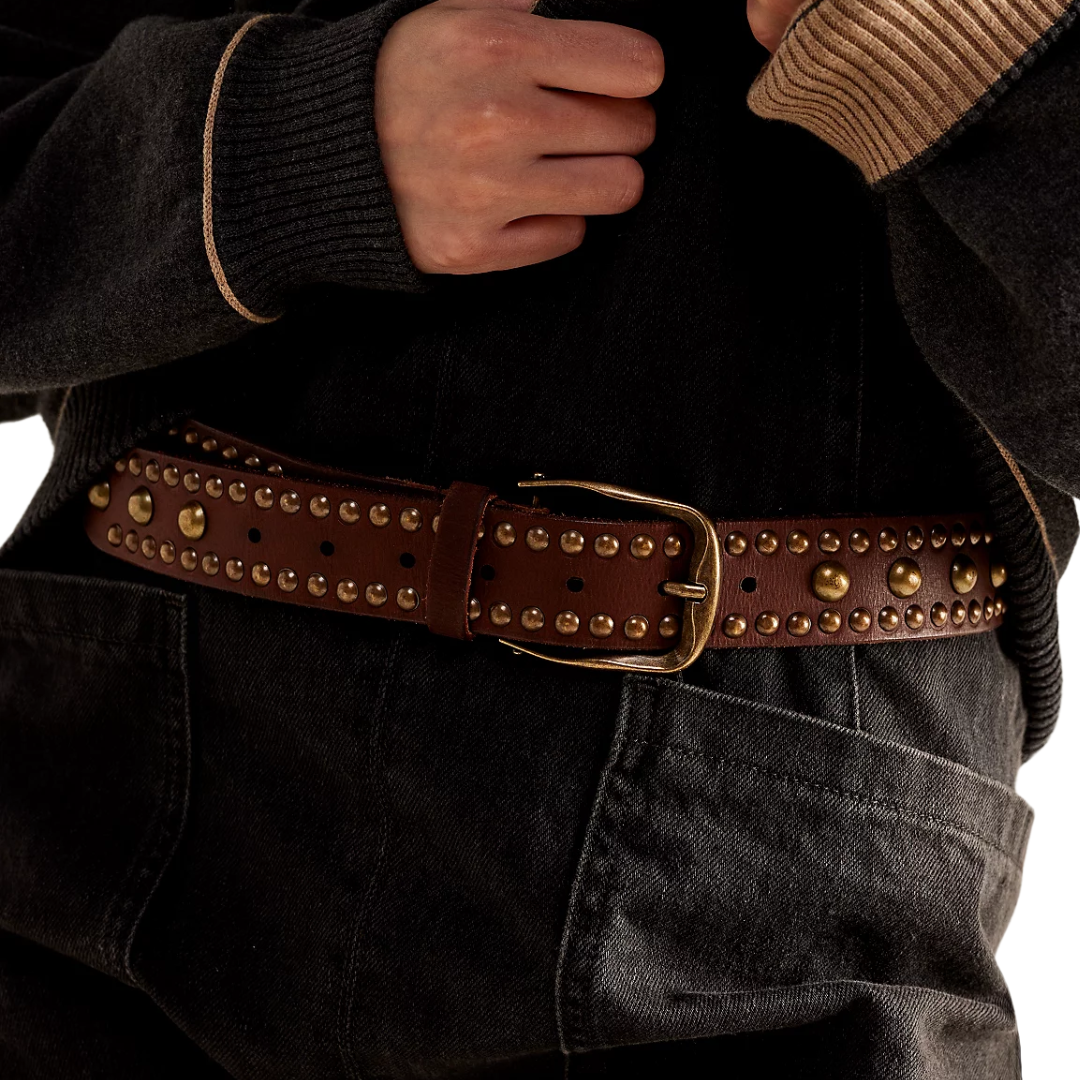 We The Free Sola Stud Belt in Cognac