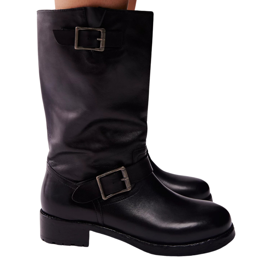 Ride Or Die Engineer Boots in Black