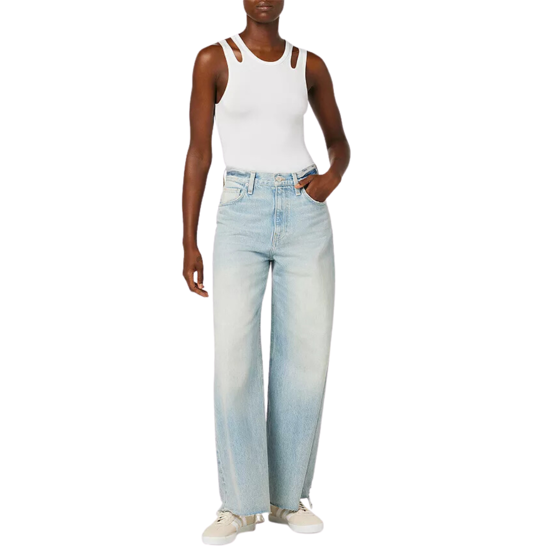 James High-Rise Wide Leg Barefoot Jean in Iris
