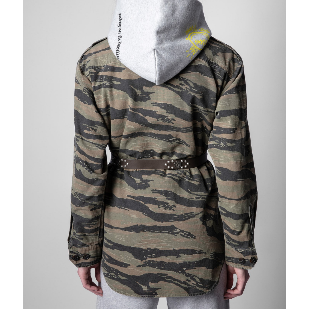 Zadig & Voltaire Troy Vintage Camo Shirt Jacket