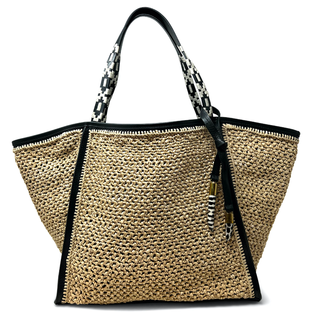 Slim Taunton Tote in Black Natural