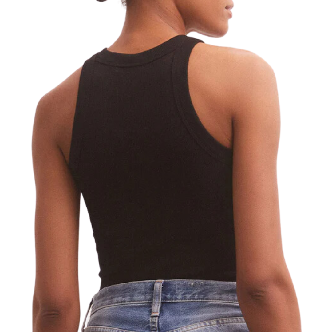 Lily Rib Tank in Black