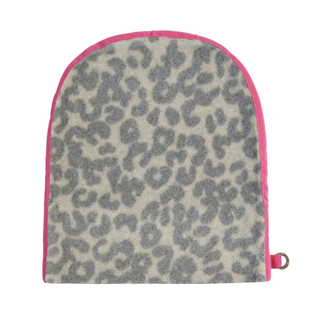 Double Folded Hat in in Leopard Pink