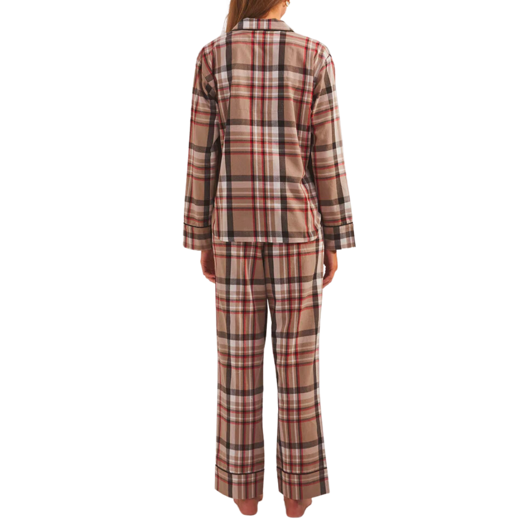 Dreamer Plaid PJ Set in Burlap