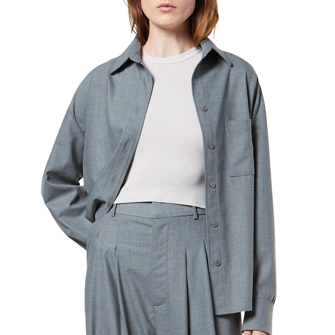 Oversized Shirt in Light Grey