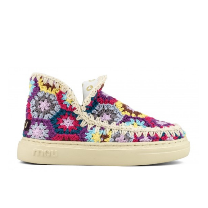 Bold Eskimo Sneaker in Full Multi Crochet